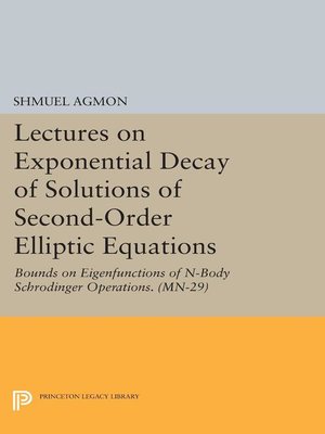 cover image of Lectures on Exponential Decay of Solutions of Second-Order Elliptic Equations